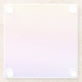 zachte zonsondergang glazen onderzetter (Achterkant)