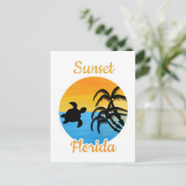 Zachte zonsondergang in Florida Briefkaart