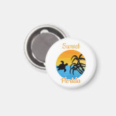 Zachte zonsondergang in Florida    Magneet (Voorkant / Achterkant)