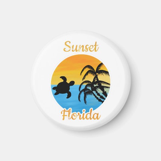 Zachte zonsondergang in Florida    Magneet (Voorkant)