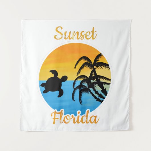 Zachte zonsondergang in Florida    Wandkleed (Voorkant)