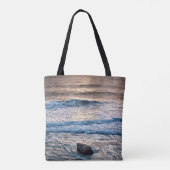 Zachte Zonsondergang op het Strand Tote Bag (Achterkant)
