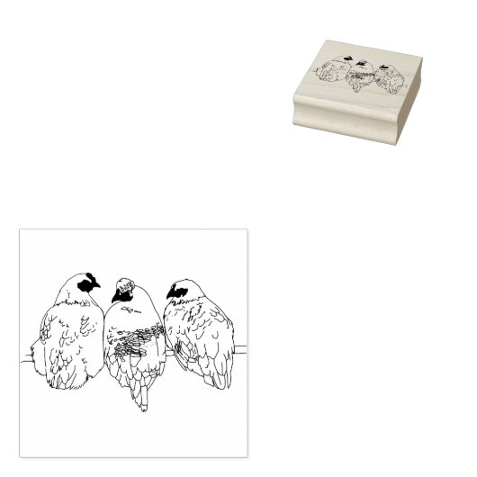 Zachte zusters Chicken Stamp Rubberstempel (Gestempeld)