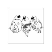 Zachte zusters Chicken Stamp Rubberstempel (Afrduk)