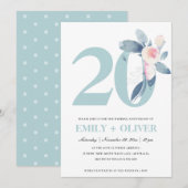 ZACHTE ZWART BLAUWVLOEISTOF, 20E JAAR JUBILEUM KAART (Voorkant / Achterkant)