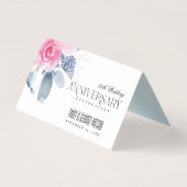 ZACHTE ZWART BLAUWVLOEISTOF, 25 JAAR JUBILEUM KAART (Achterkant)