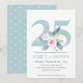 ZACHTE ZWART BLAUWVLOEISTOF, 25 JAAR JUBILEUM KAART (Voorkant / Achterkant)