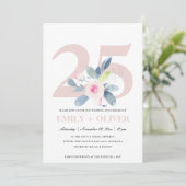 ZACHTE ZWART BLAUWVLOEISTOF, 25 JAAR JUBILEUM KAART (Staand voorkant)