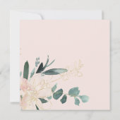 ZACHTE ZWART GOLD FLORAL BUNCH WATERVERF WEDING KAART (Achterkant)