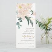 ZACHTE ZWART GOLD FLORAL BUNCH WATERVERF WEDING KAART (Staand voorkant)