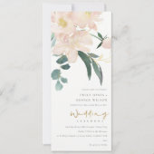 ZACHTE ZWART GOLD FLORAL BUNCH WATERVERF WEDING KAART (Voorkant)