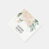 ZACHTE ZWART GOLD FLORAL BUNCH WATERVERF WEDING SERVET (Hoek)