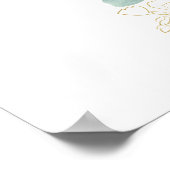 ZACHTE ZWART LIJST WATERVERF WEDDING WELKOM POSTER (Hoek)