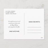 ZACHTE ZWART ROOS PINK CHRISTMAS ZEER GEMARKEERDE  FEESTDAGENKAART (Achterkant)