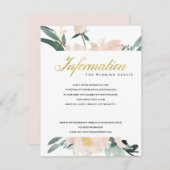 ZACHTE ZWART-WATERVERF-WEDINGSINFORMATIE INFORMATIEKAARTJE (Voorkant / Achterkant)