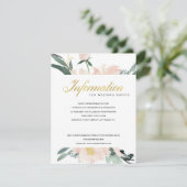 ZACHTE ZWART-WATERVERF-WEDINGSINFORMATIE INFORMATIEKAARTJE (Staand voorkant)