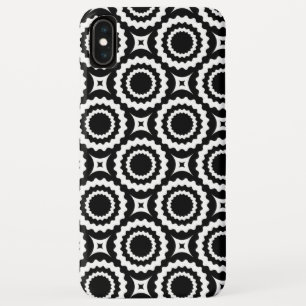 Zachte zwart-wit zigzag cirkelpatroon Case-Mate iPhone case