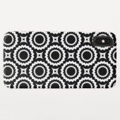 Zachte zwart-wit zigzag cirkelpatroon Case-Mate iPhone case (Achterkant (horizontaal))