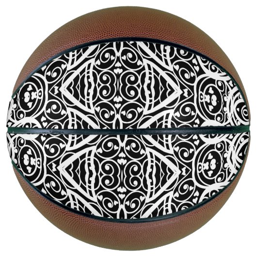Zachte zwart witte harten patroon basketbal (Voorkant)