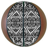 Zachte zwart witte harten patroon basketbal (Verticaal)