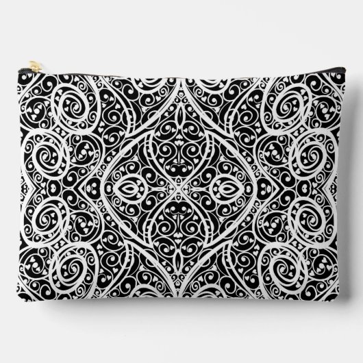 Zachte zwart witte harten patroon etui (Voorkant)