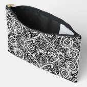 Zachte zwart witte harten patroon etui (Open)