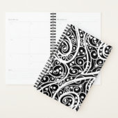 Zachte zwart witte harten patroon planner (Display)
