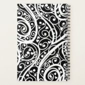 Zachte zwart witte harten patroon planner (Achterkant)