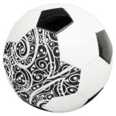 Zachte zwart witte harten patroon voetbal (Drie kwart)