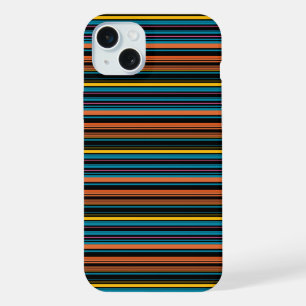 Zachte zwarte blauwe strepen iPhone 15 plus case
