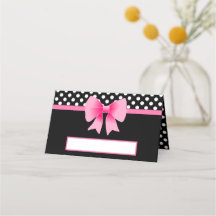 Zachte zwarte en roze strik 