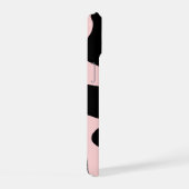 Zachte zwarte en roze telefoonhoes iPhone 15 case (Rechterkant)