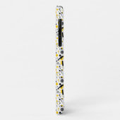 Zachte zwarte gele voetbal silhouet patroon Case-Mate iPhone case (Achterkant/links)