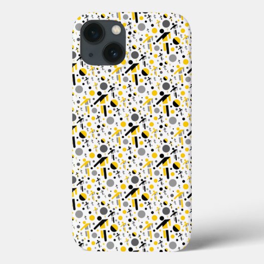 Zachte zwarte gele voetbal silhouet patroon Case-Mate iPhone case (Achterkant)