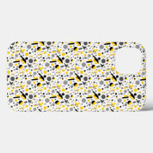 Zachte zwarte gele voetbal silhouet patroon Case-Mate iPhone case (Achterkant (horizontaal))