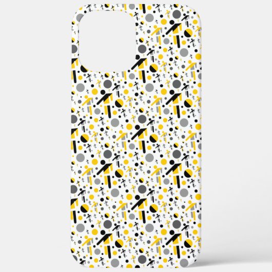 Zachte zwarte gele voetbal silhouet patroon Case-Mate iPhone case (Achterkant)
