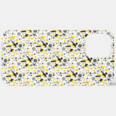 Zachte zwarte gele voetbal silhouet patroon Case-Mate iPhone case (Achterkant / Rechts)
