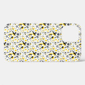 Zachte zwarte gele voetbal silhouet patroon Case-Mate iPhone case (Achterkant (horizontaal))