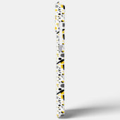 Zachte zwarte gele voetbal silhouet patroon Case-Mate iPhone case (Achterkant / Links)