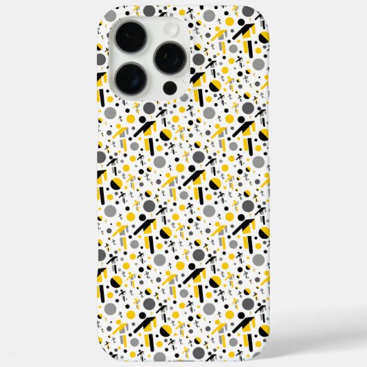 Zachte zwarte gele voetbal silhouet patroon Case-Mate iPhone case (Achterkant)