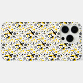Zachte zwarte gele voetbal silhouet patroon Case-Mate iPhone case (Achterkant (horizontaal))