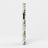 Zachte zwarte gele voetbal silhouet patroon Case-Mate iPhone case (Achterkant/rechts)
