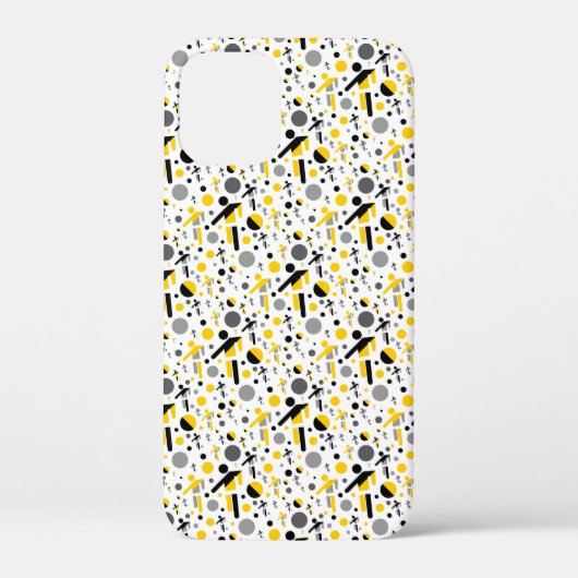 Zachte zwarte gele voetbal silhouet patroon Case-Mate iPhone case (Achterkant)
