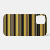 Zachte zwarte gouden strepen Case-Mate iPhone case (Achterkant (horizontaal))