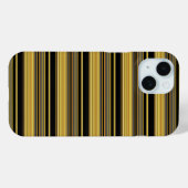 Zachte zwarte gouden strepen Case-Mate iPhone case (Achterkant (horizontaal))