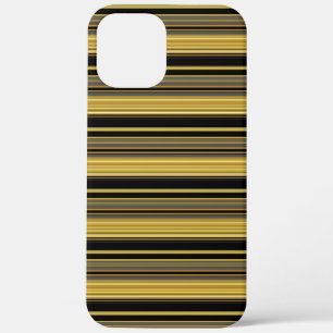 Zachte zwarte gouden strepen Case-Mate iPhone case