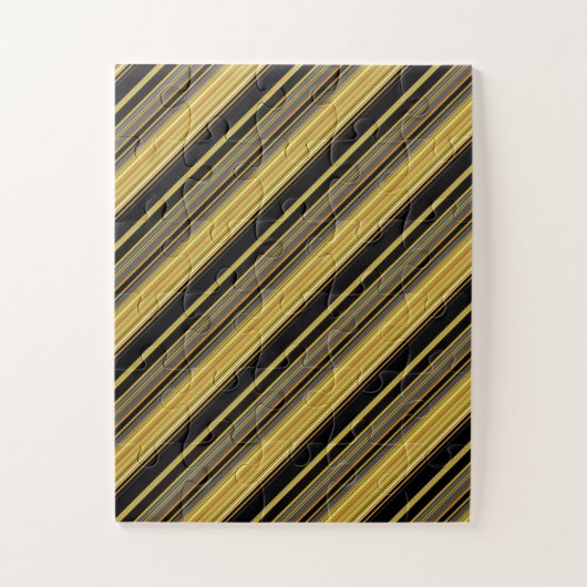 Zachte zwarte gouden strepen legpuzzel (Verticaal)