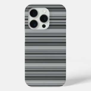 Zachte zwarte grijze strepen  iPhone 15 pro case