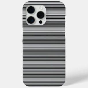 Zachte zwarte grijze strepen  iPhone 15 pro max hoesje