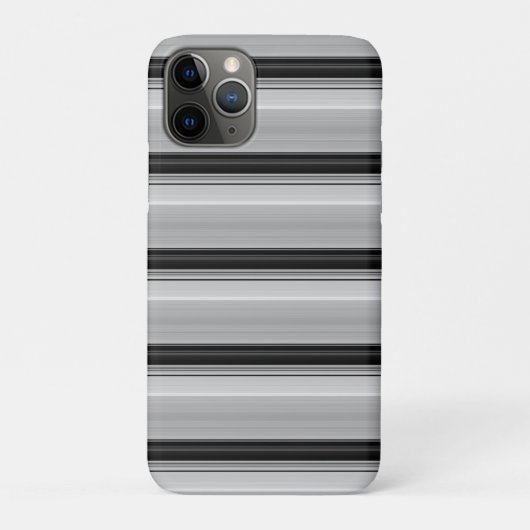 Zachte zwarte grijze strepen Case-Mate iPhone case (Achterkant)